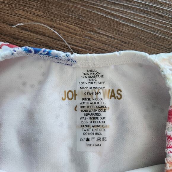 NWOT Johnny Was Summer Days Eyelet Crossback One Piece Swimsuit XL Boho Beach - Picture 3 of 7